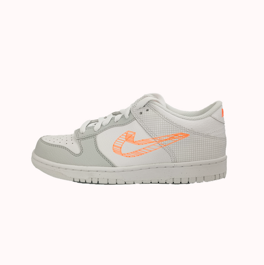 Nike Dunk Low SE 3D Swoosh Pure Platinum Total Orange (GS) DR0171-100